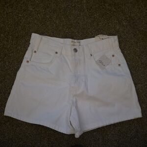 Free People Classic White Jean Shorts